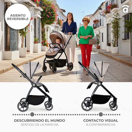 Duo poussette et nacelle Rodas Beige+Noir 10 - vertbaudet enfant 