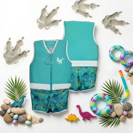 Maillot de bain flottant enfant - dinosaurus Vert 4 - vertbaudet enfant 