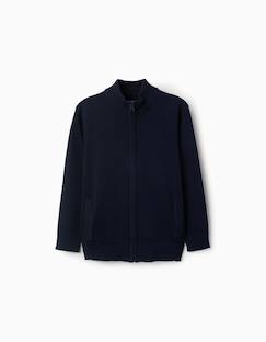 -Gilet en maille avec fermeture éclair