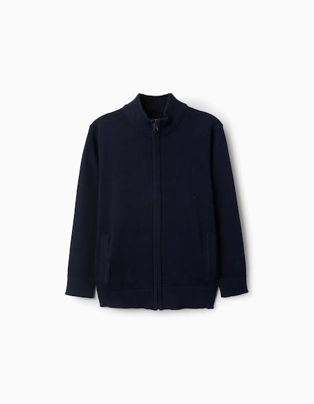 Garçon-Pull, gilet, sweat-Gilet-Gilet en maille avec fermeture éclair