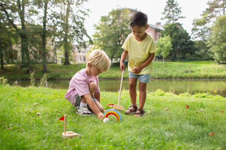 Set de mini golf en bois fsc - jeu plein air enfants Multicolore 2 - vertbaudet enfant 