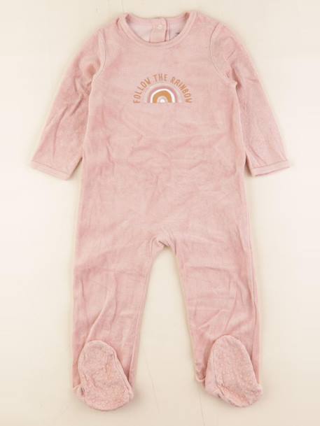 Pyjama velours - 2 ans Rose 1 - vertbaudet enfant 