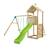 Aire de jeux plateforme toboggan olivète bois fsc® Marron - bleu - vert 2 - vertbaudet enfant 