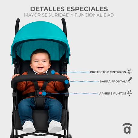 Poussette ultra-légère tokio Vert et noir 5 - vertbaudet enfant 