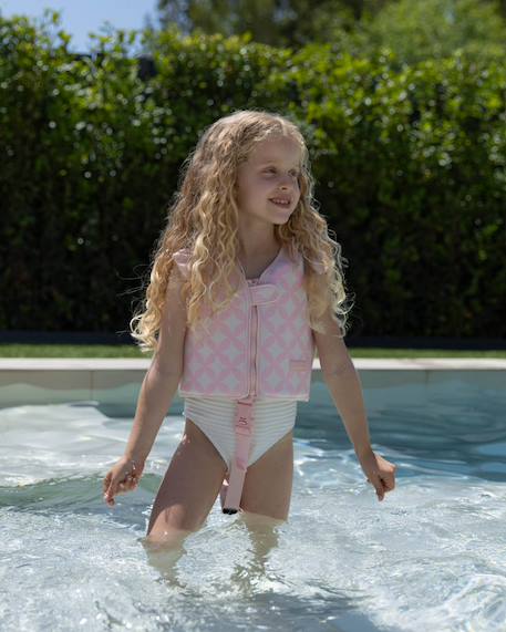 Gilet natation enfant neoprene et epe Bleu+Blue+Pink+Rose+Rose fleurs+Vert 19 - vertbaudet enfant 
