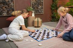 Jouet-Jeux de société-Jeu de dames XXL - jeu de société classique
