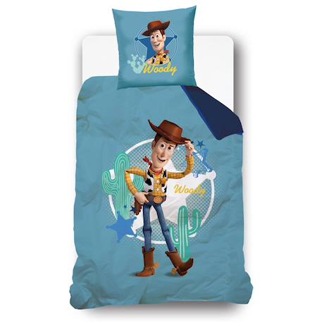 Housse de couette disney buzz et woody recto/verso coton Bleu 3 - vertbaudet enfant 