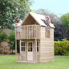Maisonnette cabane loft bois fsc®  - vertbaudet enfant