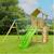Aire de jeux plateforme toboggan olivète bois fsc® Marron - bleu - vert 1 - vertbaudet enfant 