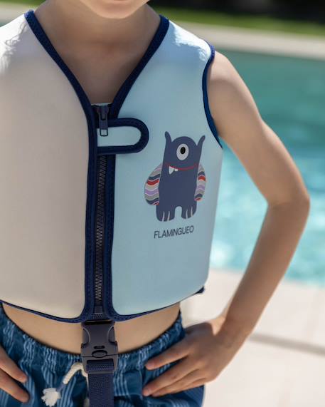 Gilet natation enfant neoprene et epe Bleu+Blue+Pink+Rose+Rose fleurs+Vert 2 - vertbaudet enfant 