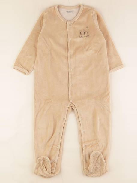Pyjama velours - 2 ans Marron 1 - vertbaudet enfant 