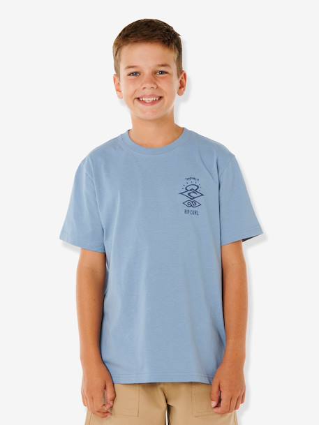 T-shirt manches courtes garçon bleu grisé+vert 1 - vertbaudet enfant 
