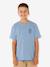 T-shirt manches courtes garçon bleu grisé+vert 1 - vertbaudet enfant 