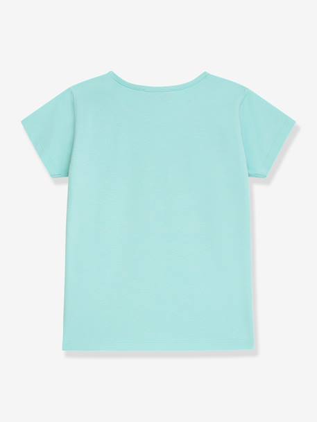 T-shirt fille avec arc-en-ciel en sequins DANAMADE bleu glacier+rose poudré 2 - vertbaudet enfant 