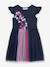 Robe à manches volantées et jupe en tulle fille, application cœur DANAMADE marine 1 - vertbaudet enfant 