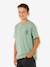 T-shirt manches courtes garçon bleu grisé+vert 6 - vertbaudet enfant 