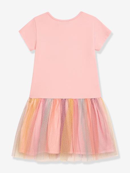 Robe fille DANAMADE avec sequins licorne et jupe en tulle rose poudré 2 - vertbaudet enfant 