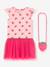 Robe avec sac bandoulière fraise, jupe en tulle rose fille DANAMADE rose 2 - vertbaudet enfant 