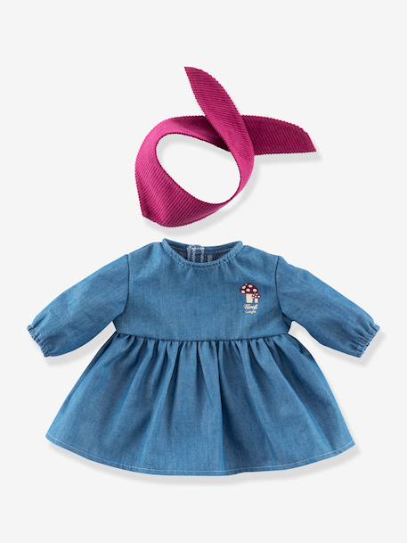 Robe en jean et foulard pour poupon bleu 1 - vertbaudet enfant 