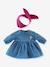 Robe en jean et foulard pour poupon bleu 1 - vertbaudet enfant 