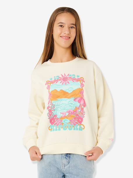 Sweat Sunshine Squad fille écru 1 - vertbaudet enfant 