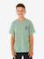 T-shirt manches courtes garçon bleu grisé+vert 5 - vertbaudet enfant 