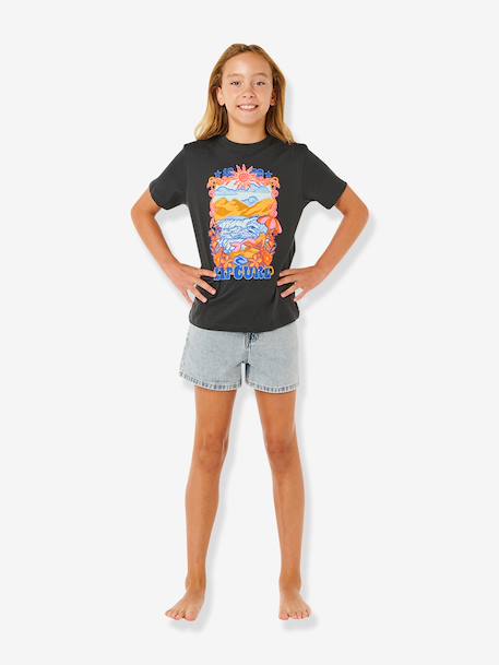 T-shirt manches courtes fille noir 3 - vertbaudet enfant 