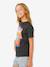 T-shirt manches courtes fille noir 2 - vertbaudet enfant 