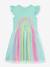 Robe avec jupe en tulle arc-en-ciel et manches volantées fille DANAMADE rose dragée+turquoise 4 - vertbaudet enfant 