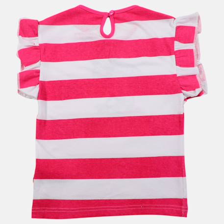 Top à rayures avec imprimé fille Fushia+Orange+Violet 5 - vertbaudet enfant 