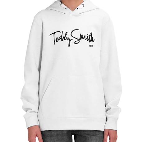 Sweat à capuche Evry Blanc+Bordeaux 1 - vertbaudet enfant 