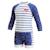 Ensemble anti-uv fille : heart Blanc / bleu / marine 4 - vertbaudet enfant 