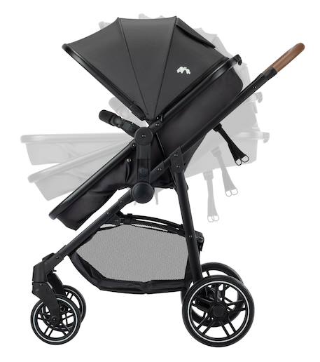 Poussette 3 en 1 i-size avec assise convertible en nacelle et cosi, haze trio lux Mineral graphite+Tinted gray 3 - vertbaudet enfant 