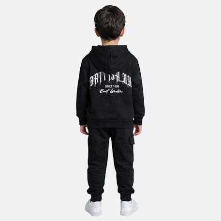 Sweat à capuche avec poche et pantalon de jogging Gris+Kaki+Marine+Noir 21 - vertbaudet enfant 