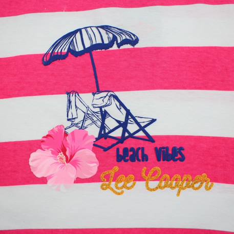 Top à rayures avec imprimé fille Fushia+Orange+Violet 4 - vertbaudet enfant 