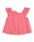 Blouse pour fille en toile avec grande fleur sur le devant Rose 2 - vertbaudet enfant 