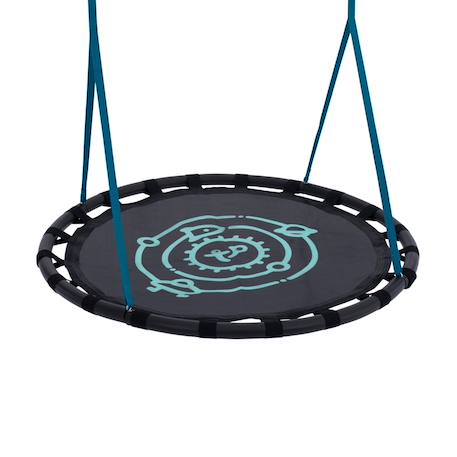 Balançoire nid pour portique  métal d120cm Bleu - noir 2 - vertbaudet enfant 
