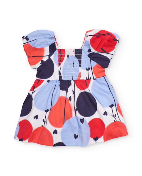 Robe pour fille en toile avec manches bouffantes Blanc 2 - vertbaudet enfant 