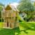 Maisonnette cabane avec toboggan loft bois fsc® Marron - vert 1 - vertbaudet enfant 