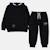 Sweat à capuche avec poche et pantalon de jogging Gris+Kaki+Marine+Noir 22 - vertbaudet enfant 