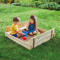 Bac à sable avec bancs intégrés  bois fsc®  - vertbaudet enfant