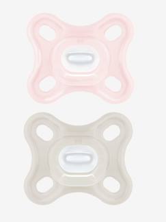 Puériculture-Repas-Tétine-Lot de 2 sucettes 2-12 mois en silicone Comfort