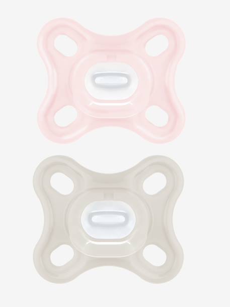 Lot de 2 sucettes 2-12 mois en silicone Comfort Bleu + vert+Rose + vert 4 - vertbaudet enfant 
