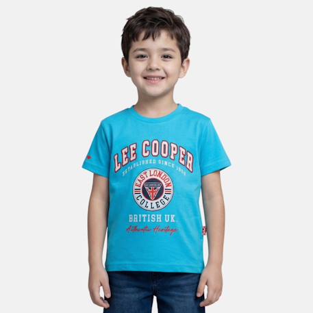 T-shirt manches courtes avec imprimé Bleu+Gris+Kaki+Noir 1 - vertbaudet enfant 