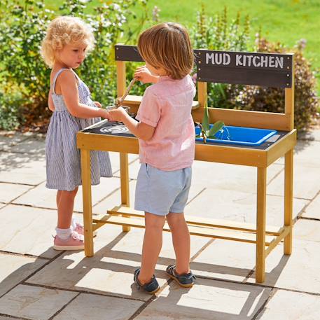 Cuisine d'extérieur pour enfant  bois fsc® Marron - bleu - noir 1 - vertbaudet enfant 