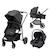 Poussette 3 en 1 i-size avec assise convertible en nacelle et cosi, haze trio lux Mineral graphite+Tinted gray 1 - vertbaudet enfant 