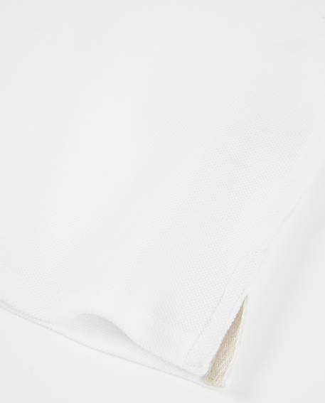 Polo garçon en maille avec broderie décorative Blanc 4 - vertbaudet enfant 