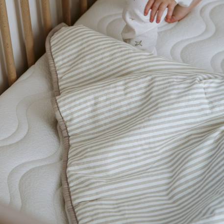 Couverture matelassée faro Rayé ambre+Rayé lin+Rayé peach+Rayé tilleul 10 - vertbaudet enfant 