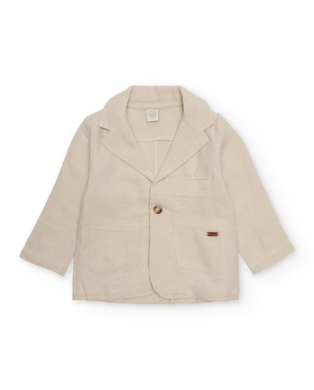 Garçon-Veste blazer garçon en tissu uni avec revers classiques