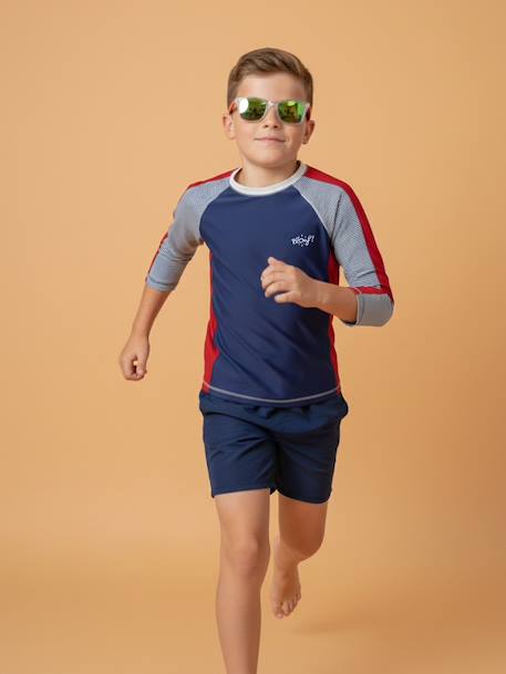 T-shirt anti-uv garçon : régate Bleu / rouge 3 - vertbaudet enfant 